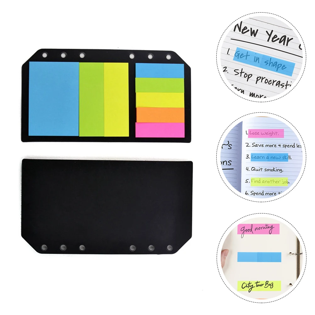 A6 Mini Binder Accessories Sticky Tabs Household Page Markers Multi-Function Book Tabs Self-Adhesive Convenient Sticky