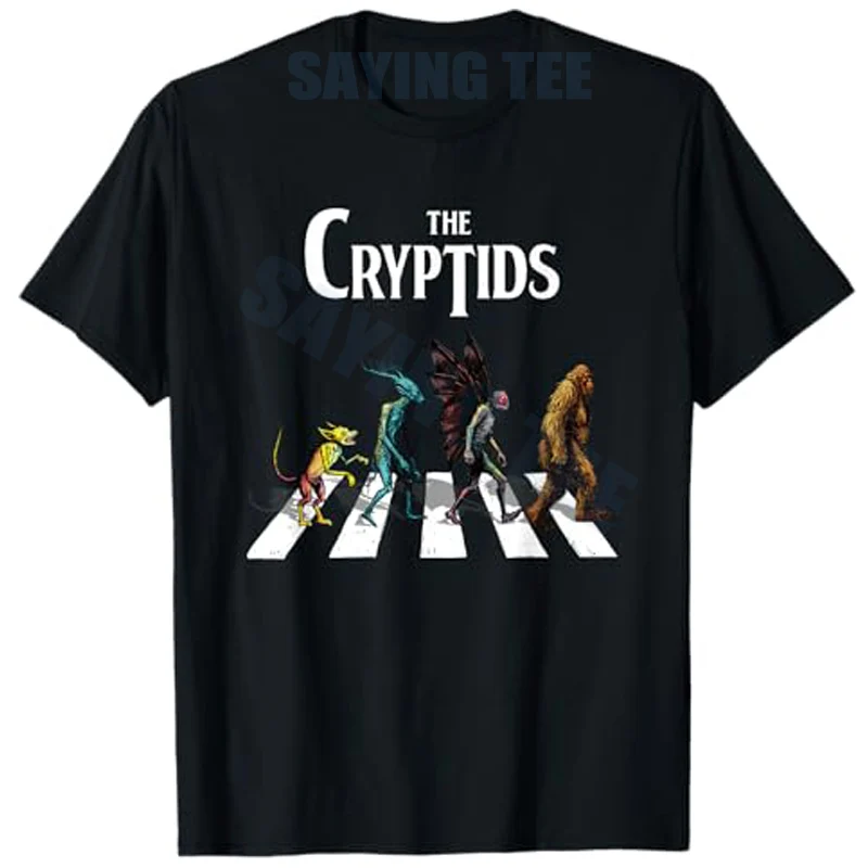 

The Cryptids Bigfoot Mothman Wendigo Chupacabra Creatures T-Shirt Men's Fashion Y2k Graphic Outfit Funny Believes Saying Tee Top