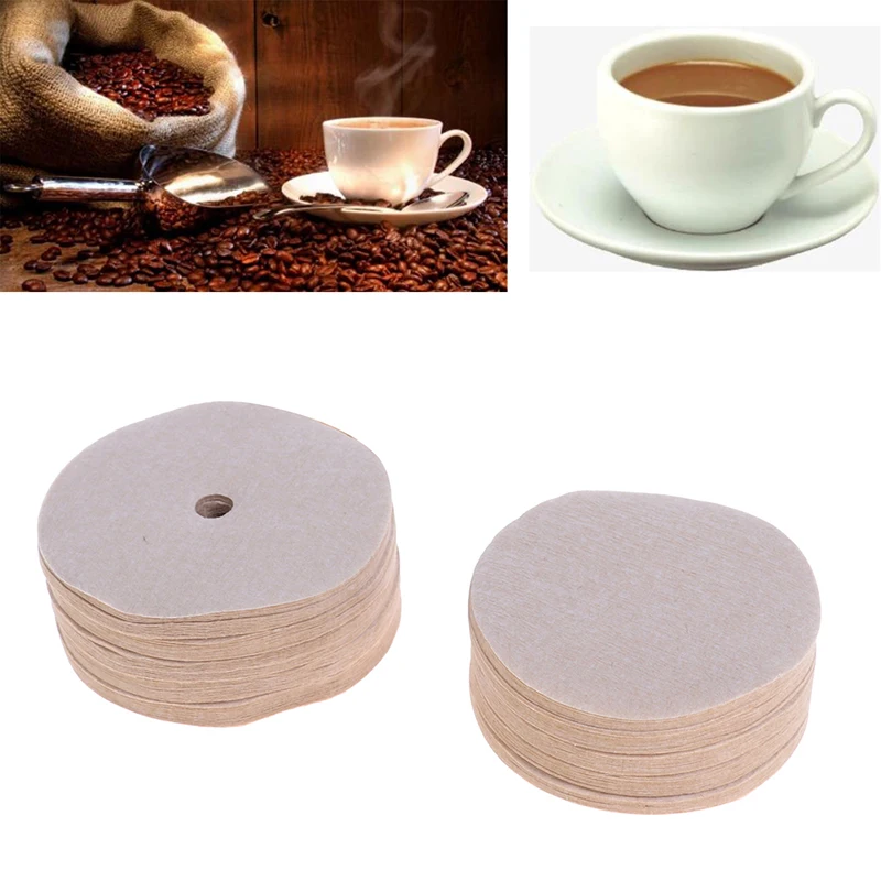 100Pcs Wood pulp Coffee Maker Replacement Filters Papers 55mm 60mm 65mm