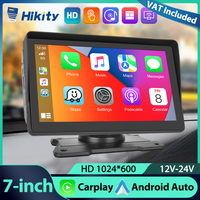 Hikity 7'' Dashboard Car Monitor Wireless Carplay Android Auto Mirror Link Bluetooth GPS Navigation Dash Cam Smart Screen Player