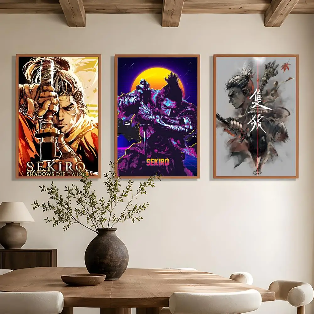 Action Game S-Sekiro Poster Wall Art Poster HD Waterproof PP Print Bedroom Living Room Office Decor Gift