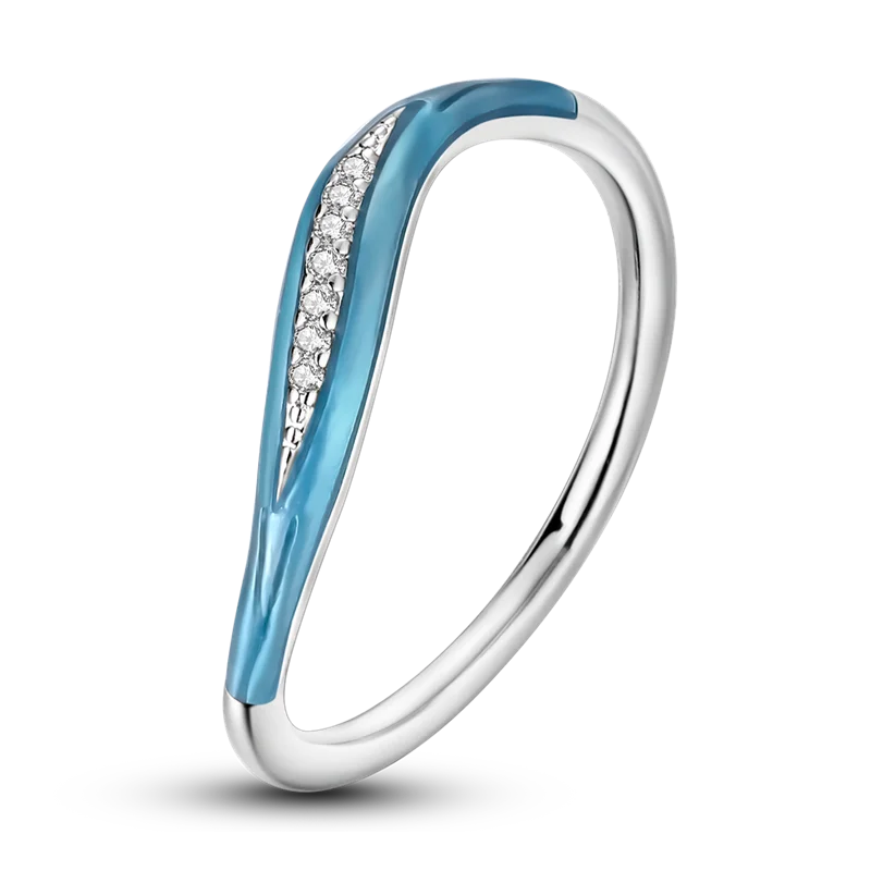 Women's 925 Sterling Silver Zircon Wedding Ring