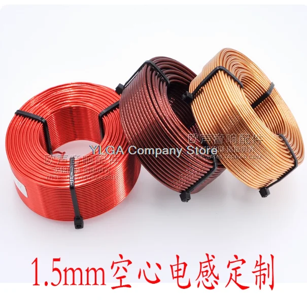1.5mm hollow inductor frequency divider inductor coil speaker accessories customized high-purity copper coil hollow