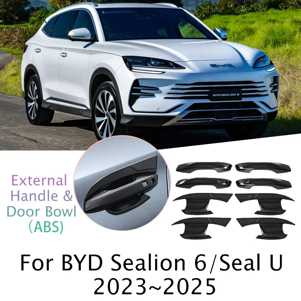 

Для BYD Song Plus Seal U Sealion 6 DM-i 2023 ~ 2025 2024 RHD внешняя дверная ручка защитный чехол против царапин декоративные аксессуары