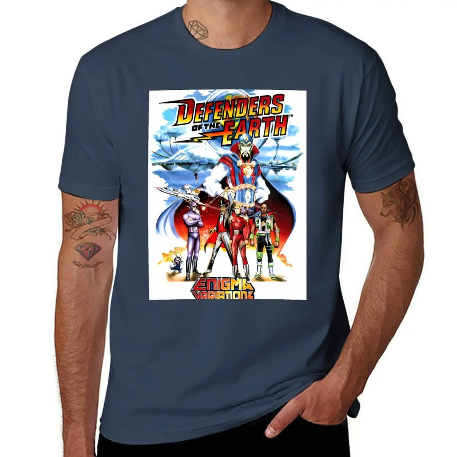 

Defenders the of Earth T-Shirt Anti-Fade Casual Tee Shirt