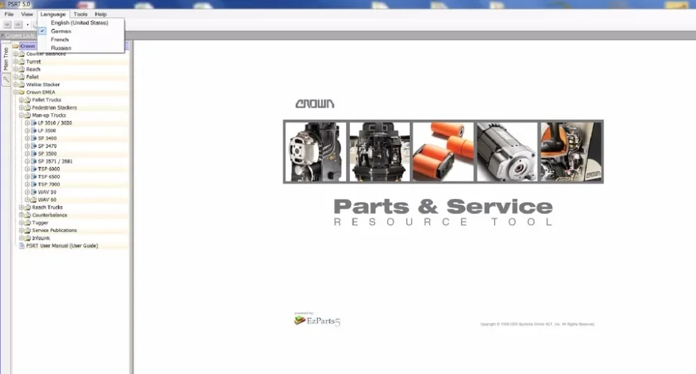 AutoDVD2 Crown Parts & Service PSRT Resource Tool V12.2020 R518 EU-US-EMEA Never Expire view 2