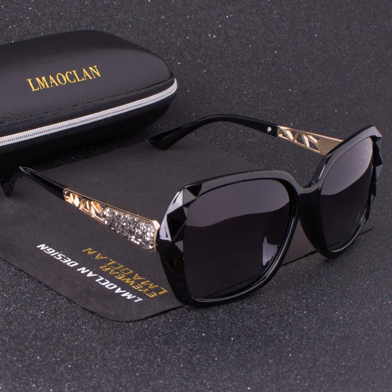 Luxury Brand Design Vintage Polarized Sunglasses Women Ladies Oversized Square Sun Glasses Female Eyewear Oculos UV400 Shades