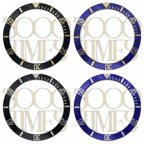 Inserto de bisel de aluminio vintage, negro, verde, azul, de 37,6mm, apto para reloj Rolex 16610