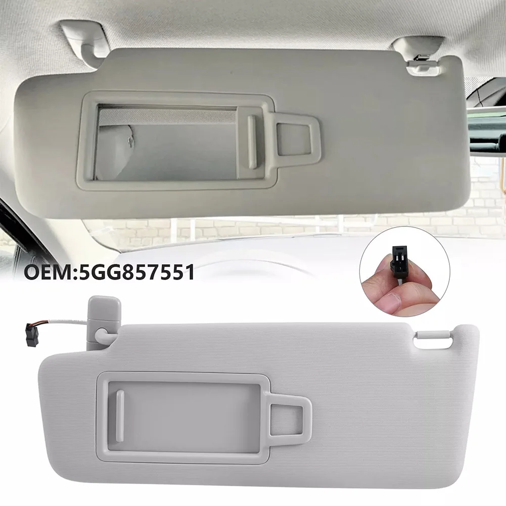 Front Left Sun Visor with Makeup Mirror for For Golf MK7 For Passat B8 5GG857551 Compatible with Multiple Models