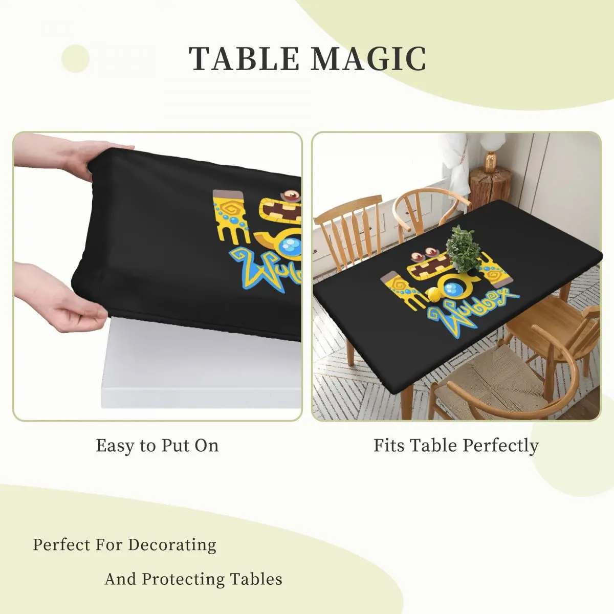 Wubbox My Singing Monsters Custom Rectangular Tablecloth Oilproof Table Cover for Festival Party Decorations Table Cloth