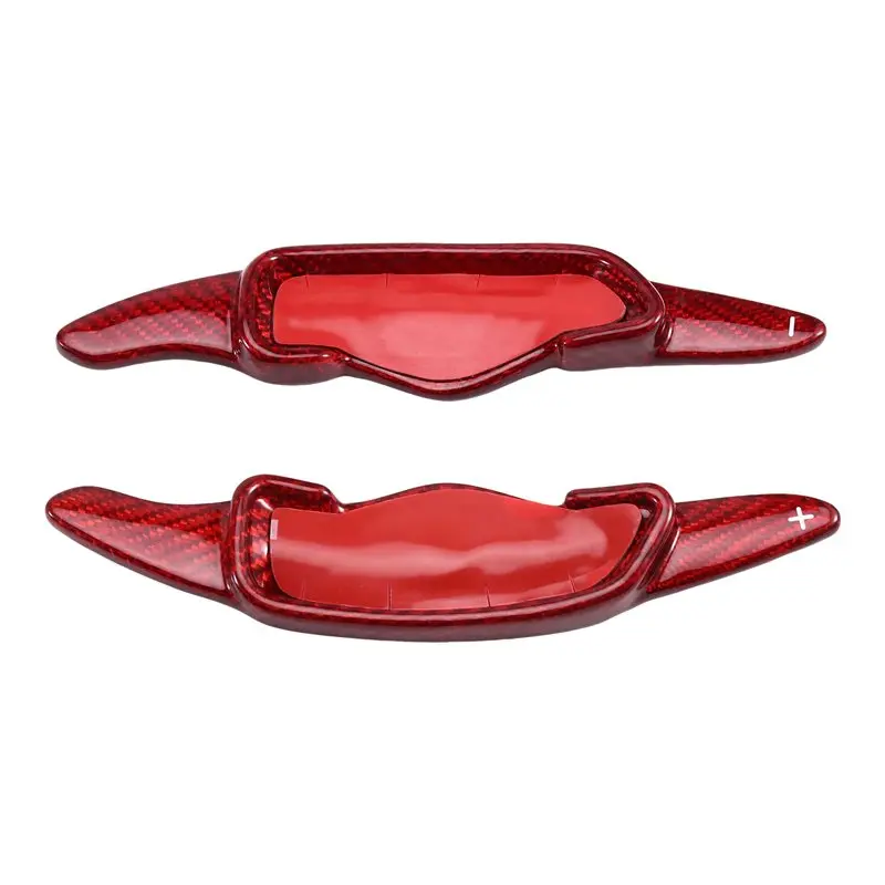 

Карбоновые накладки на подрулевые лепестки для Genesis G70 Sonata 10 2020 2021 2022, красные