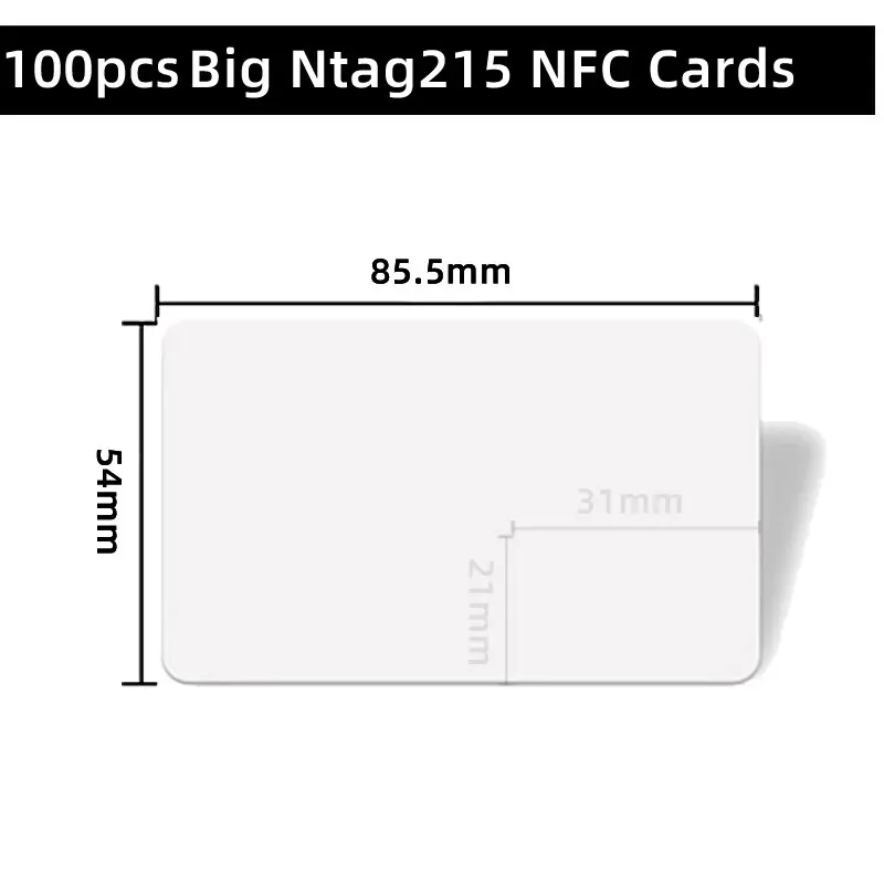 5YOA 100 stks 10 stks NFC Kaart Ntag215 Kaarten Munten Badge 215 Chip Sleutel 13.56 MHz Ultralight Universele ISO IEC14443A 25mm Waterdicht