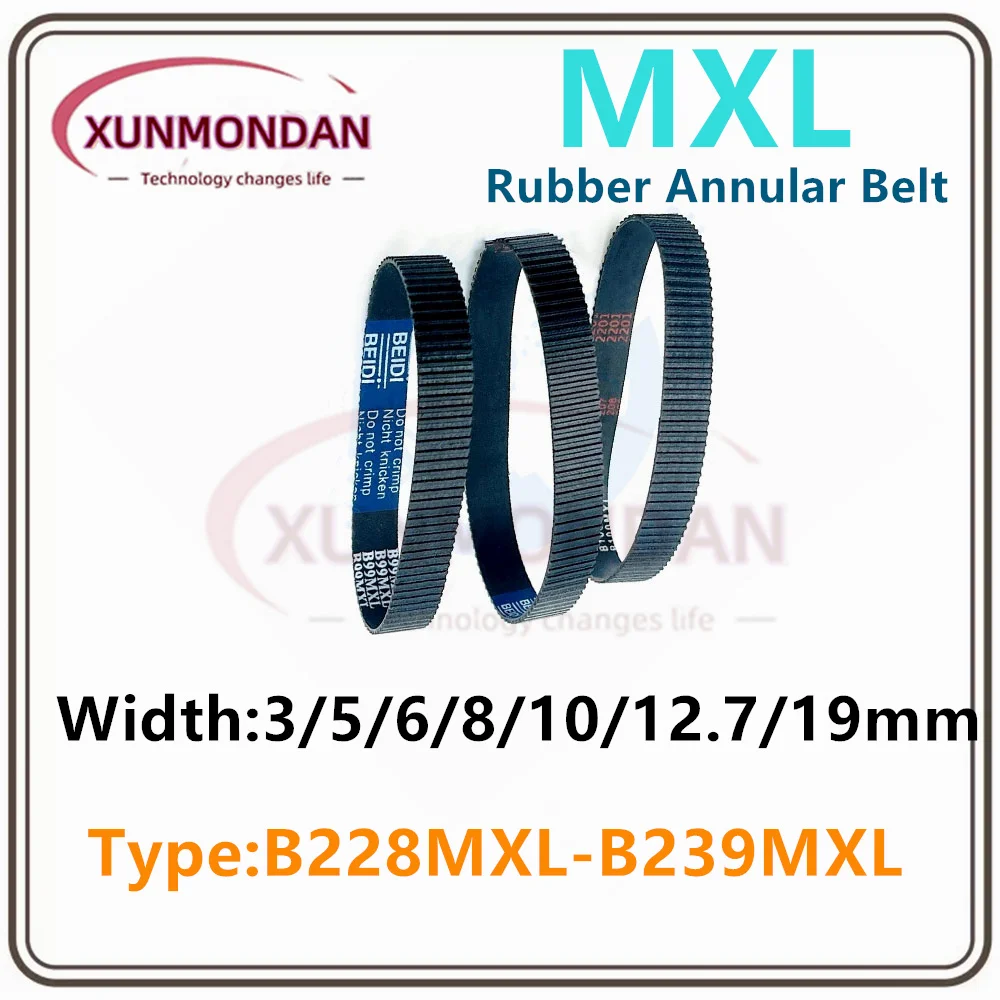 Correa de torsión alta MXL para impresora 3D, B288, B290, B292, B295, B297, B298, B300, B305, B309, B310, B312, B315, ancho 3/5/6/10/19mm