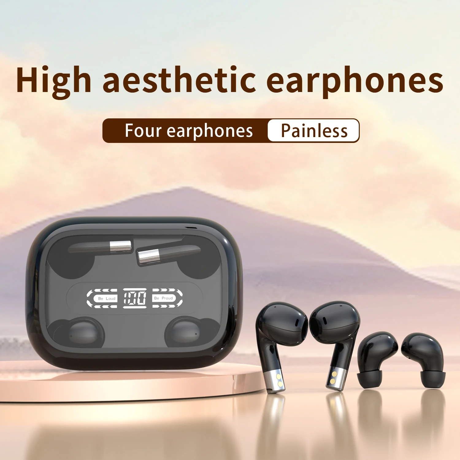 SK 2in1 Dual Headphones 5.4 Bluetooth Wireless Earphones Sports Sleeping Noise Reduction HD Call Headset HIFI Music Bass Earbuds