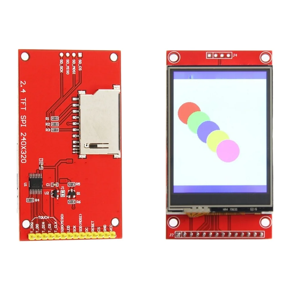 2.4 Inch TFT LCD Module with For SPI Interface 240x320 Resolution Touch Layer and For SD Card Holder for Firmware Testing