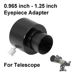 0.965 Inch (24.5mm) to 1.25 inch (31.7mm) Telescope Eyepiece Adapter Tube Ring Converter Aluminum Alloy