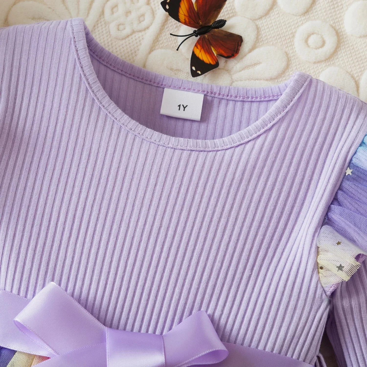 فستان الأميرة ماري كات رينبو للفتيات فستان شبكي لحفلات أعياد الميلاد مزين بالترتر للأطفال فساتين كاجوال بأكمام طويلة للفتيات من 1 إلى 5 سنوات