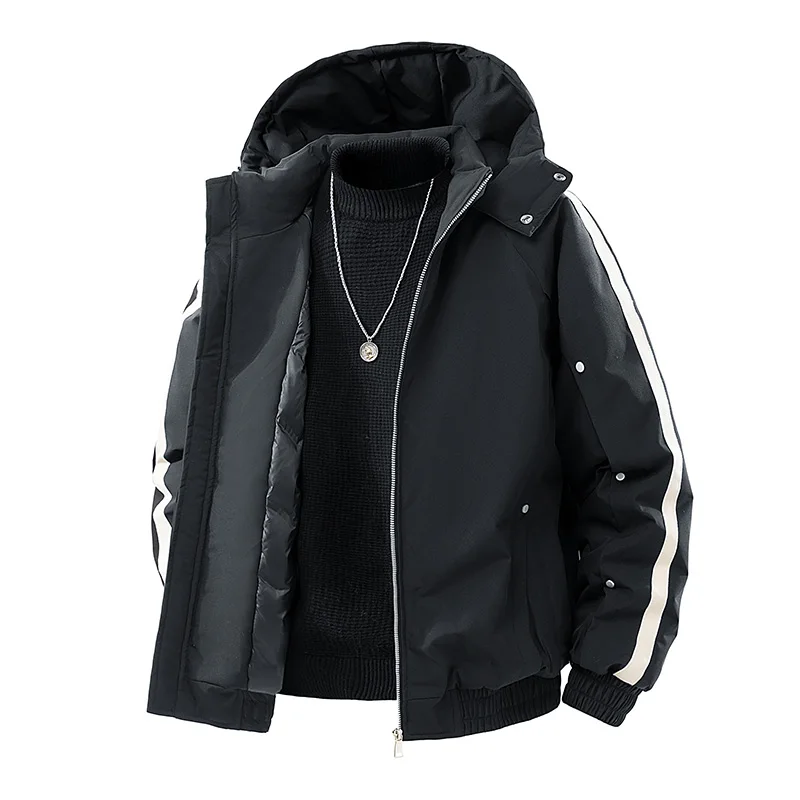 شتاء جديد مقنعين يندبروف ودافئة أسفل سترة مريحة عصرية تنفس عالية الجودة الرجال سترة مقاومة للبرد #1