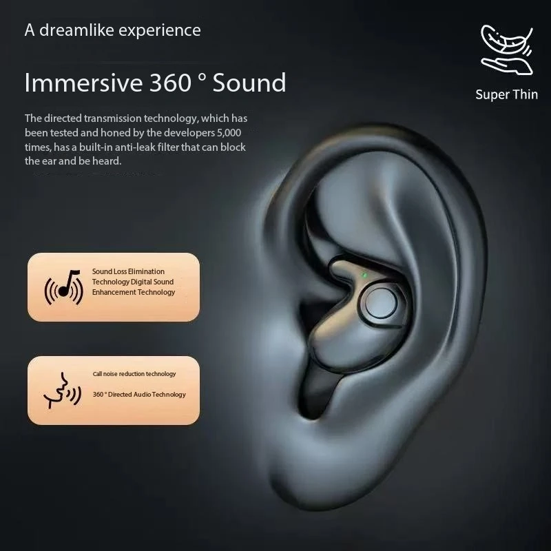 MD 558-A AI Intelligent Translation Light Sleep Noise Reduction Wireless Bluetooth Earphones Invisible In Ear Mini Headphones