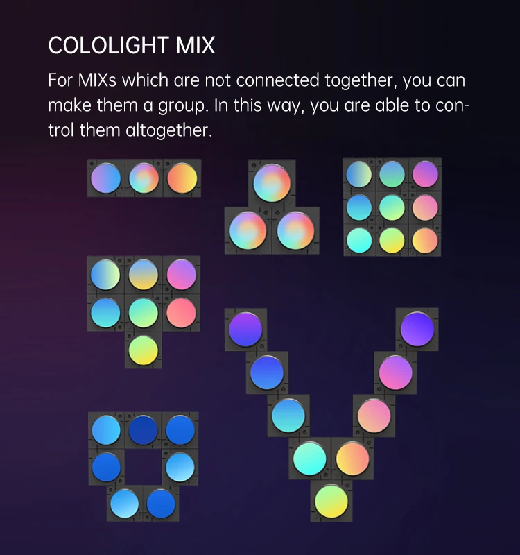 Интеллектуальный настенный светодиодный круглый светильник RGB с управлением Alexa Echo, синхронизация с музыкой Cololight MIX Lampara, перезаряжаемый