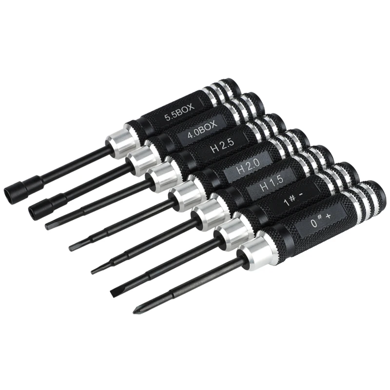 

7pcs Slot RC Car Repair Tools 1.5 2.0 2.5mm Magnetic Hex Screwdriver Nut driver Phillips Flathead Tool Set Hexagon Allen Key