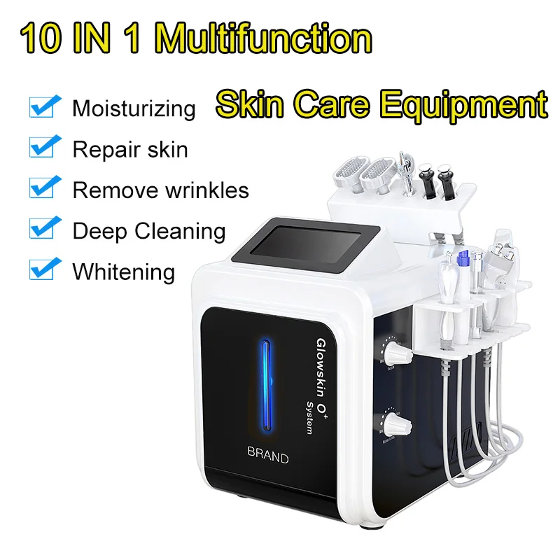 10 In 1 Hydra Dermabrasion RF Bio-lifting Spa Facial Device Water Oxygen Jet Aqua Peel Face Cleaning Hydro Facial Machine