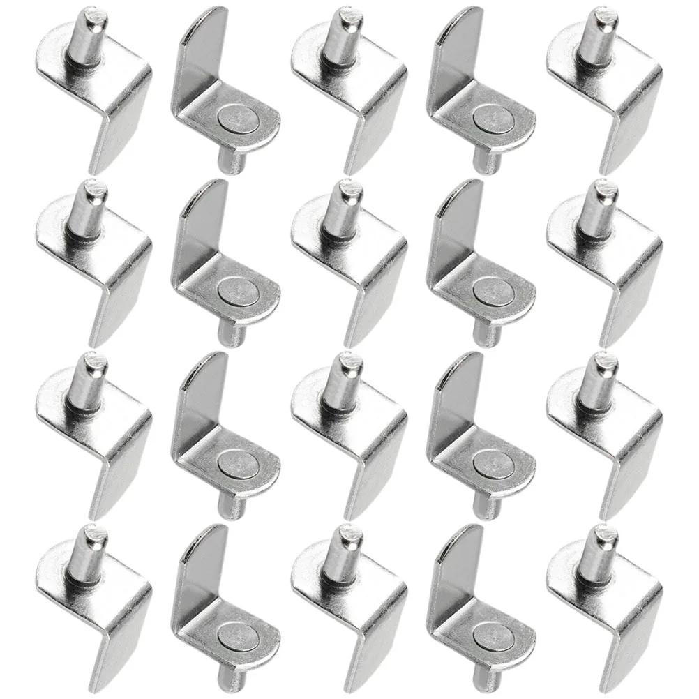 

20Pcs Metal Shelf Pegs Shelf Supports Iron Cabinet Clips Sturdy Bookshelf Cupboard Furniture Hardware Pegs for Shelves
