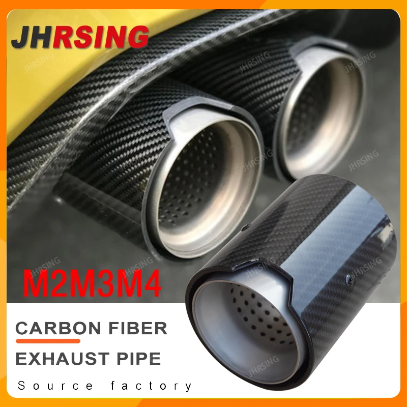 

1PCS Exhaust tip fit for M2 F87 M3 F80 M4 F82 F83 Exhaust Modified Suitable cars Decoration carbon fiber Muffler pipe tips