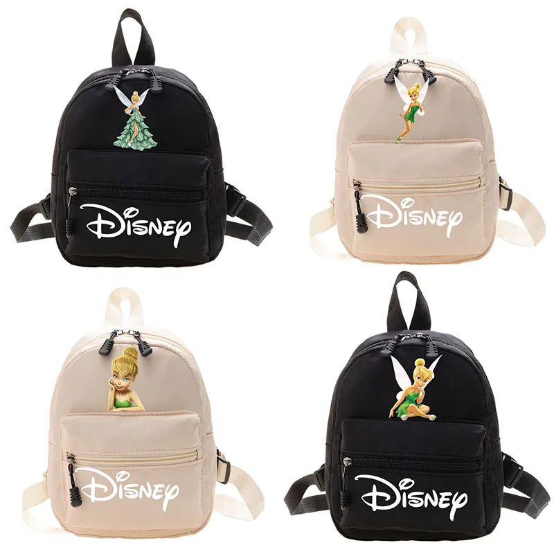 Disney-Tinkerbell Sac à dos Kawaii imprimés Style pour femme, Cartable de voyage, Cartable mignon, Nouveau, Ins