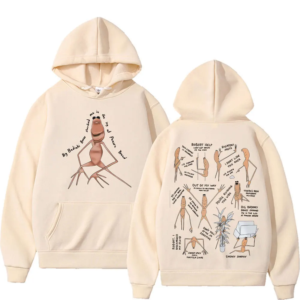 مضحك ماركوس دودة ميمي بلوزات الرجال النساء جديد خمر موضة الفكاهة كم طويل هوديي رائجة البيع الراحة المتضخم هوديس #5