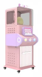 Automatic pink cotton candy machines, suitable for candy stores, bakeries, carnivals, buffets, and snack equipment