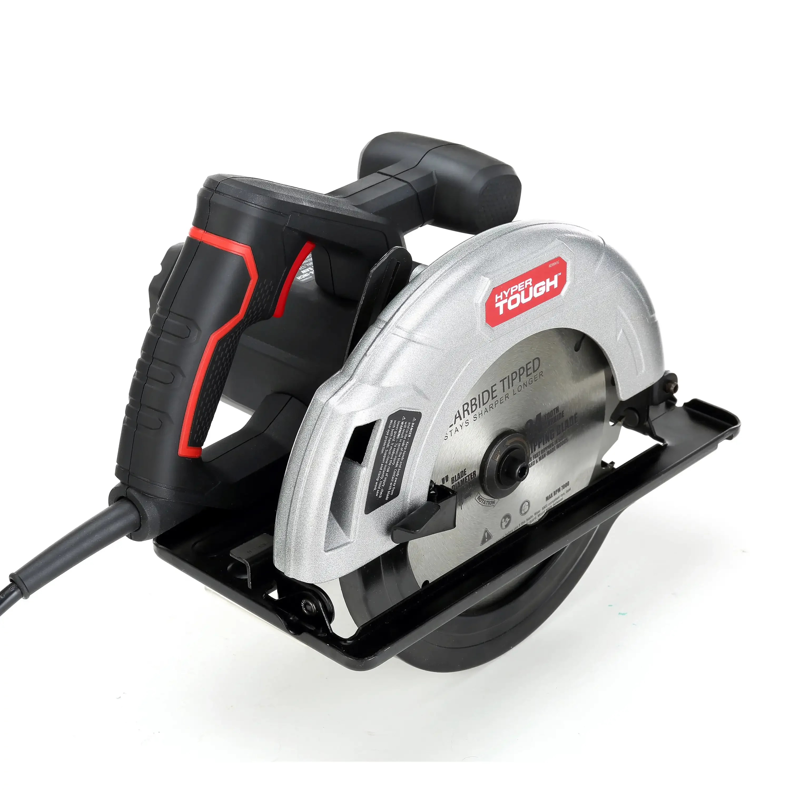 Hyper Tough 12 Amp Corded 7-1/4 inch Circular Saw with Steel Plate Shoe, Adjustable Bevel, Blade & Rip Fence, New Condition