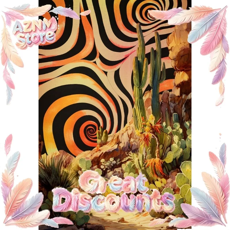 Western Psychedelic Surreal Landscape Poster Desert Planet Space Abstract Canvas Painting Wall Art for Living Room Home 2026