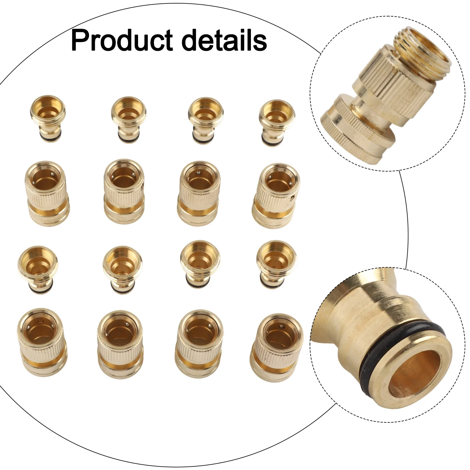 

Brass Garden Hose Connector Set Brass Connector Set 8 Pieces Set As Picture Brass Quick Connect Solid Brass Construction