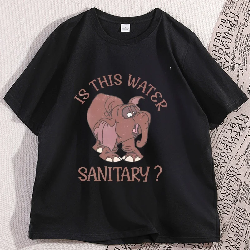 

Is This Water Sanitary Tantor Elephant T-Shirt Men Women Causal Soft Cotton Short Sleeve Tshirt Comfortable Basic Tees