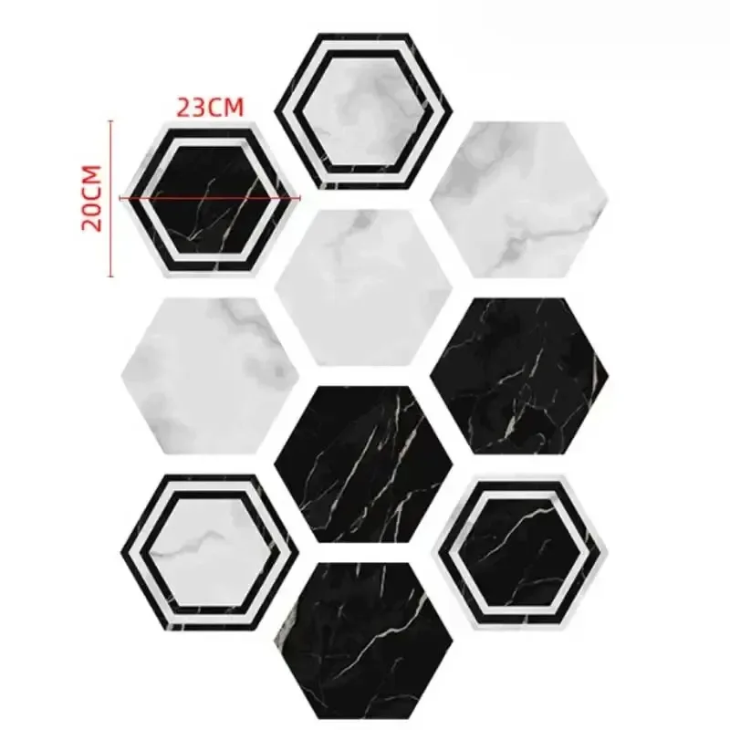 

10pcs 3D Hexagonal Mirror Wall Sticker DIY Honeycomb Decoration Self Adhesive Paper Waterproof Home Living Room Bedroom