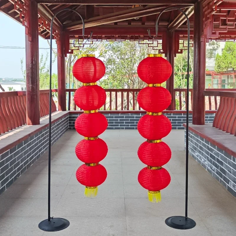 

10pcs Wedding Decoration Flower Basket Rack Floral Ball Display Stand Wedding Stage Iron Art Hook Road Guide Lantern Rack