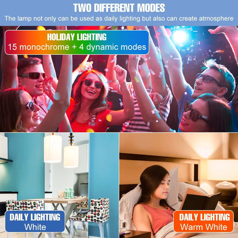 LED Smart Light Bulb RGB Lamp Led Magic Bulb Dimmable Nightlights 20W 25W Led Lights IR Remote Control Ampoule For Home Decor