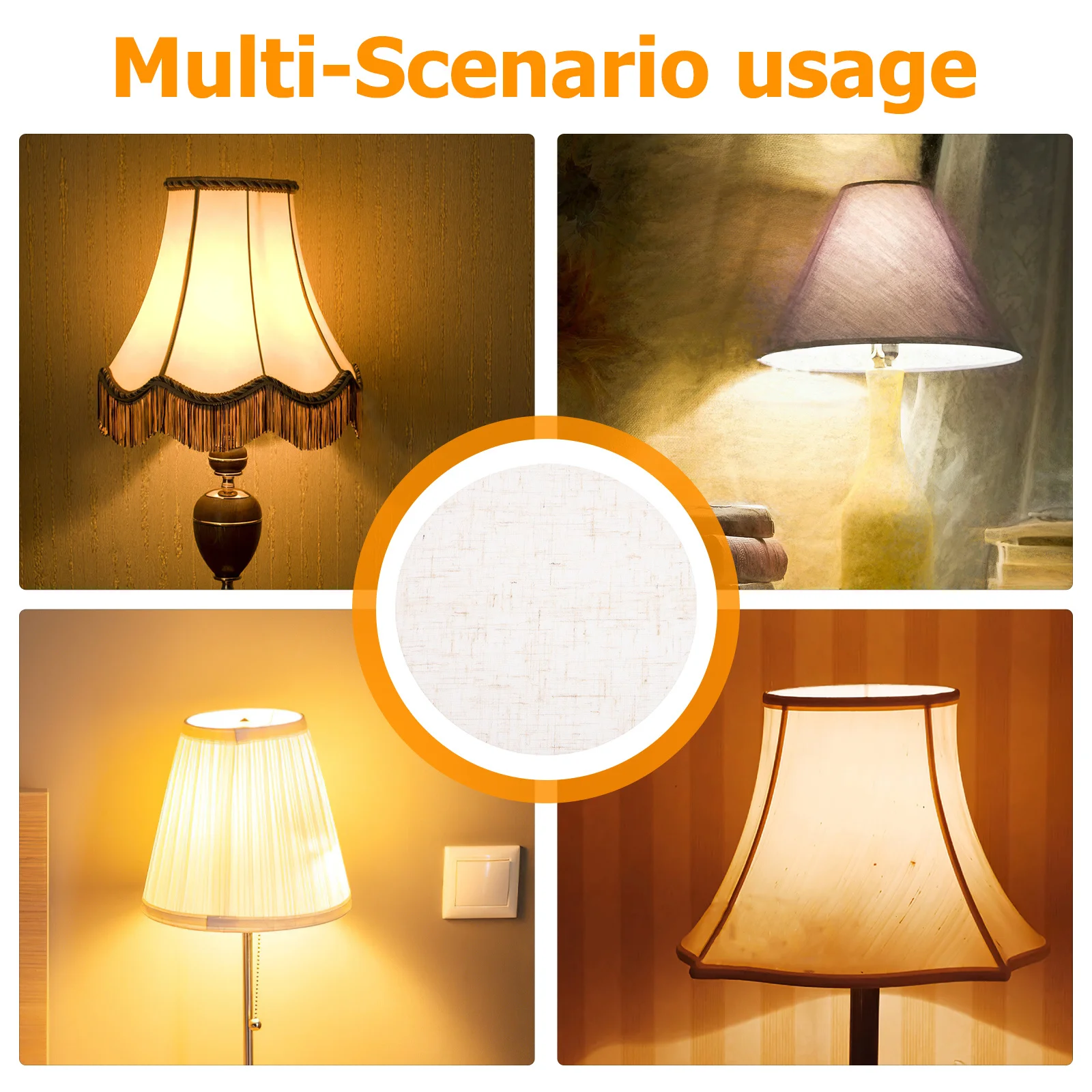 

2pcs 16Cm Round Cloth Lamp Shade Diffuser Fabric Light Cover For Ceiling Pendant Lights Table Lamps Led Spotlight Dazzle Proof