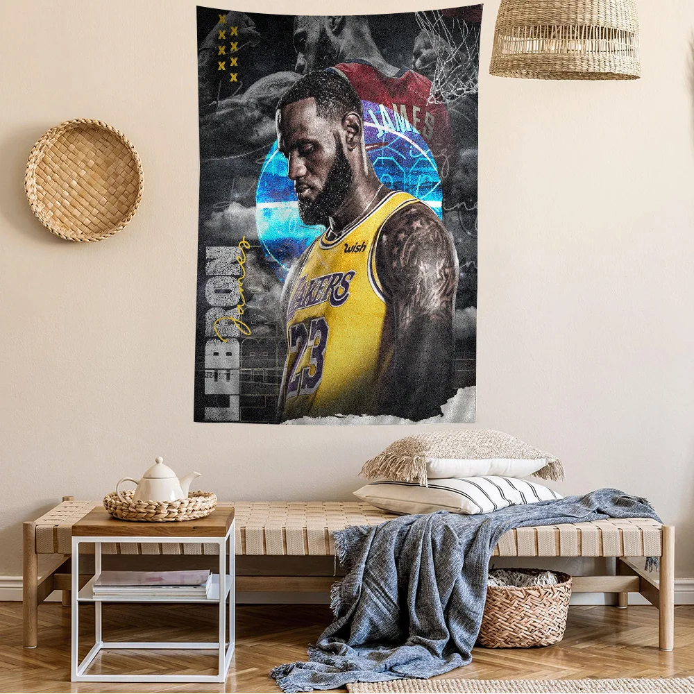 POP Basketball Player L-LeBron- James Basketball Printed Large Wall Tapestry Indian Buddha Decoration Bohemian Hippie Art Decor