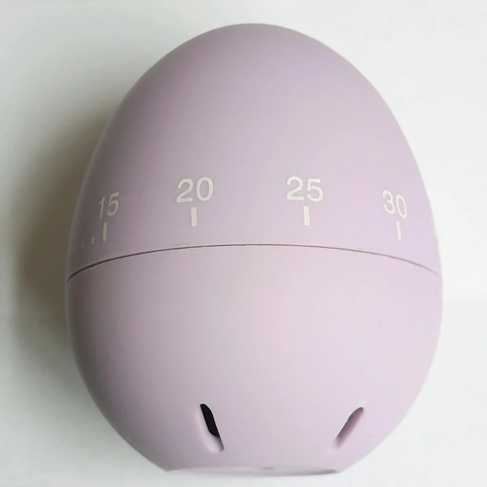 1Pc Egg Shaped Kitchen Timer Creative Portable Baking Time Recorder Cooking Time Manager (Random Color)