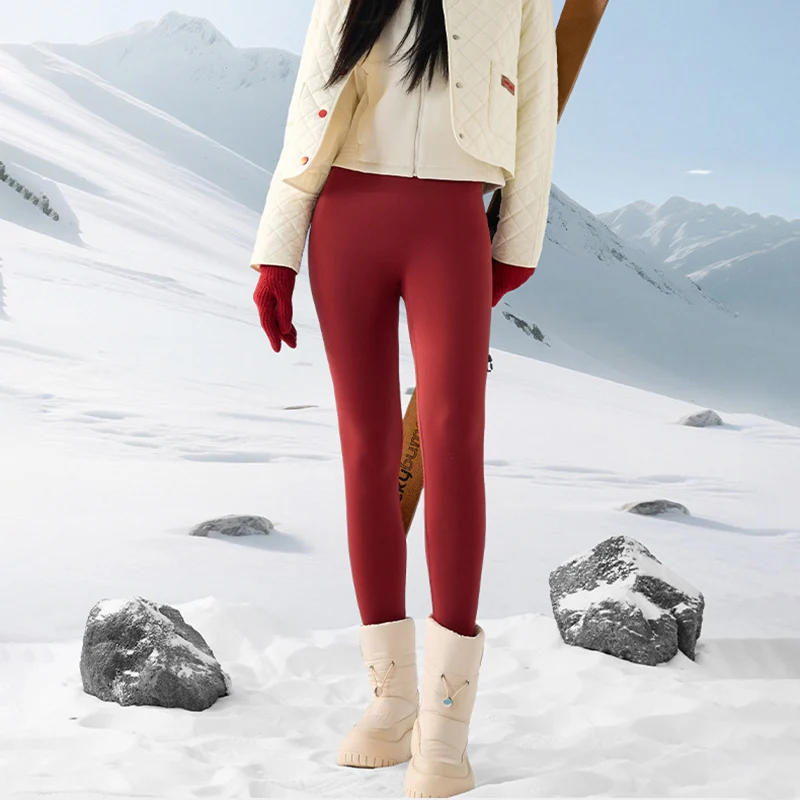 レディース シャークスキン タイトレギンス アウトドア 防風 暖かい 冬用レギンス 女性用 ストレッチ ウエストシェイプ ヨガレギンス