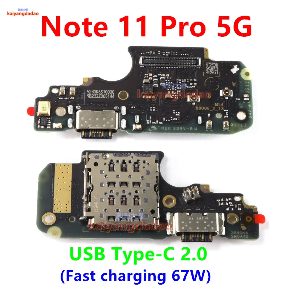 For xiaomi Redmi Note 11 pro 5G Dock Connector USB Charger Charging Port Flex Cable Board Replacement