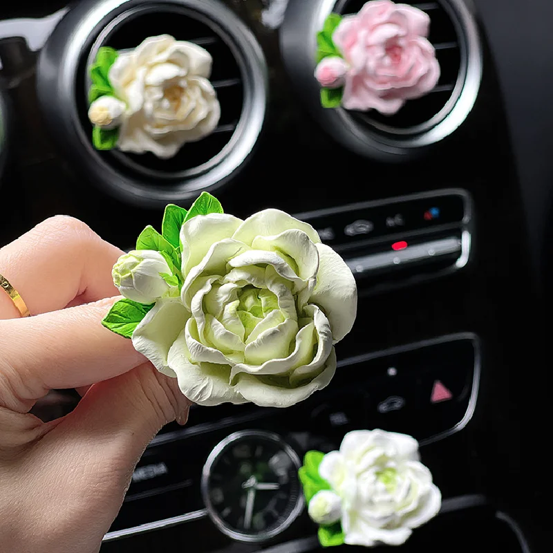 

Jasmine Flower Car Perfume Clip Creative Car Air Conditioning Air Outlet Aromatherapy Clip Car Air Conditioning Decoration