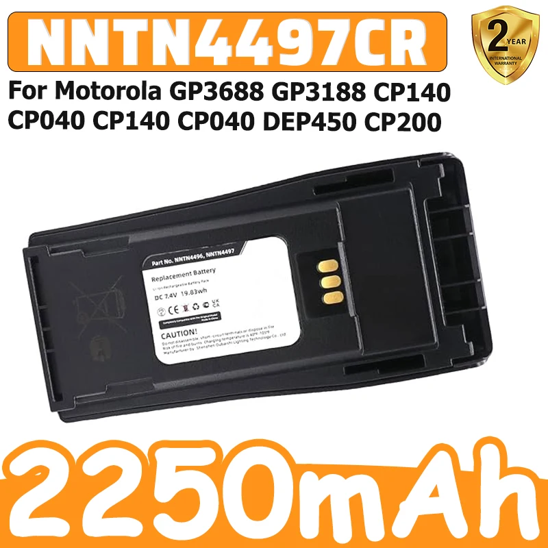 NNTN4497CR/DR Li-ion 2680mAh Battery For Motorola GP3688 GP3188 CP140 CP040 CP140 CP040 DEP450 CP200 Radio Accessory