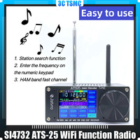 SI4732 ATS-25 Max-Decoder Radio Receiver Version 4.16 ALL Band Radio Receiver Adds Adds CW RTty Decoding Function WiFi Function