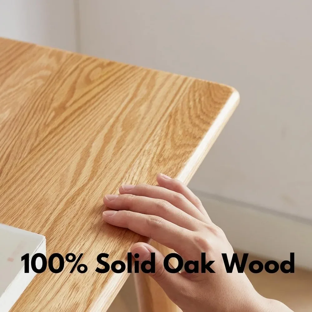 31.49inch Computer Desk with Drawer for Bedroom Home Office, Simple Study Makeup Table, 100% Oak Writing