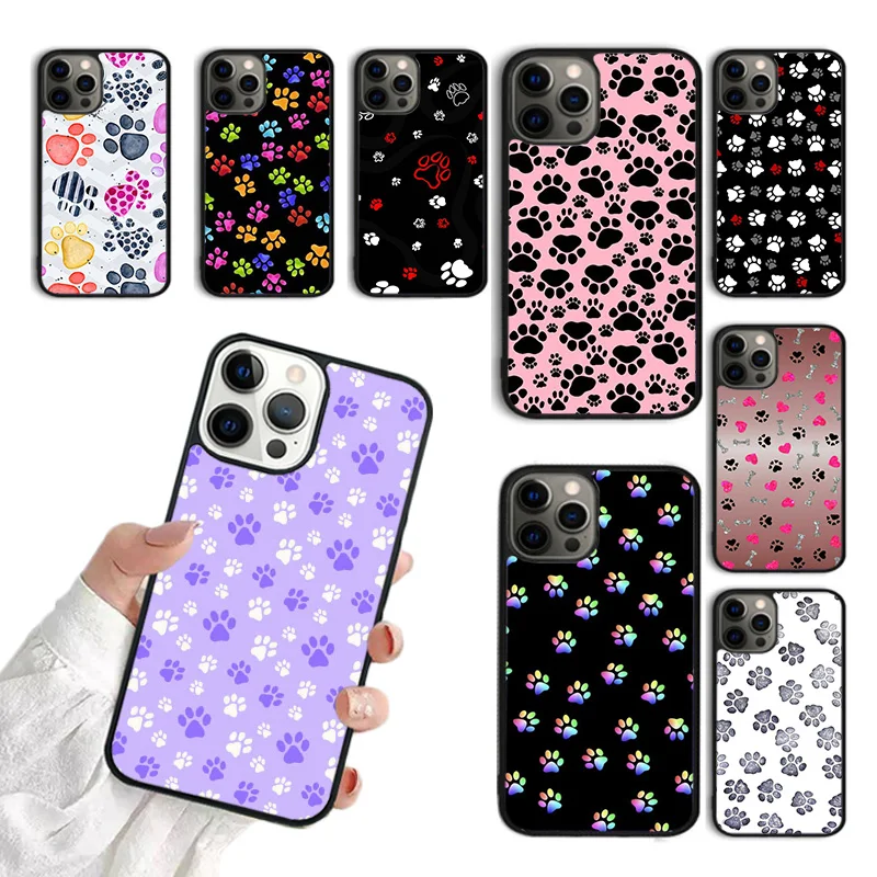 Animal Dog Paw Prints Phone Case For iPhone 15 16 SE2020 11 12 13 14 Pro Max Mini Cover For iPhone Max 6 7 8 Plus Fundas