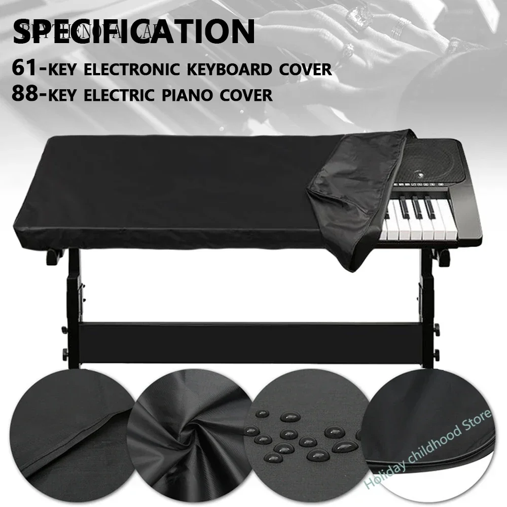 Waterproof Piano Dust Cover for 61/88 Key Electronic Organ with Drawstring, Protection Instrument and Dustproof Features