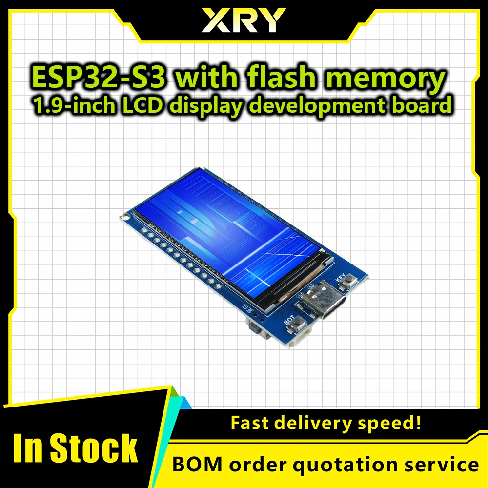 XRY ESP32-S3 1,9 pulgadas ST7789 Placa de desarrollo de pantalla LCD WIFI Bluetooth5.0 módulo inalámbrico resolución 170*320